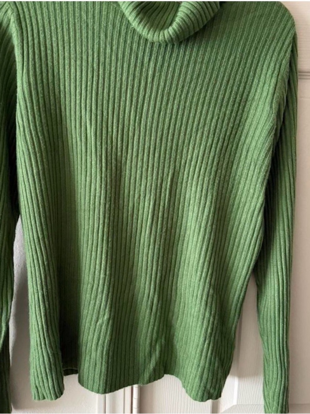Chadwicks Light Green Ribbed Turtleneck Sweater